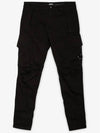 Stretch Sateen Ergonomic Lens Utility Straight Pants Black - CP COMPANY - BALAAN 3