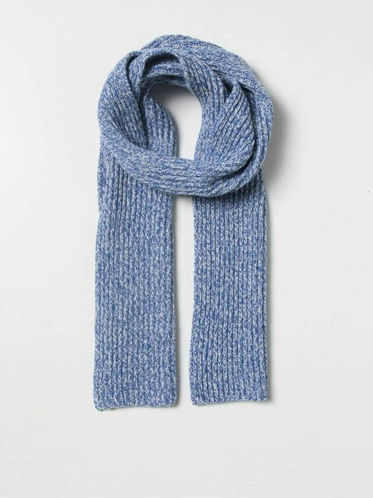 Structured Rib Scarf A4431 578 Nautical Blue - GANNI - BALAAN 1