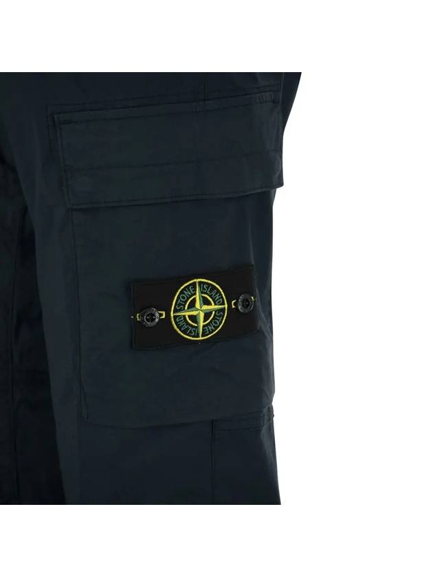 Stretch Cotton Tela Paracadute Cargo Straight Pants Navy Blue - STONE ISLAND - BALAAN 5