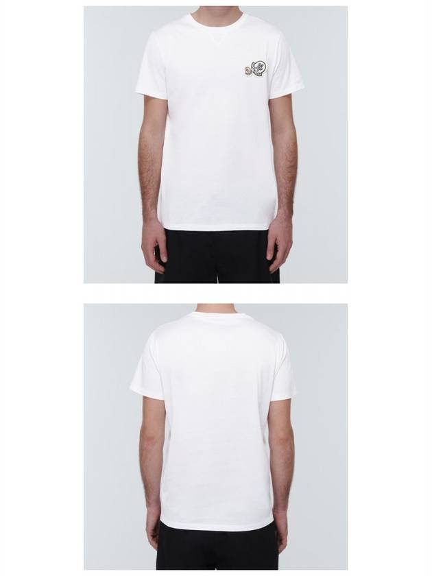 Double logo short sleeve t shirt white - MONCLER - BALAAN 5