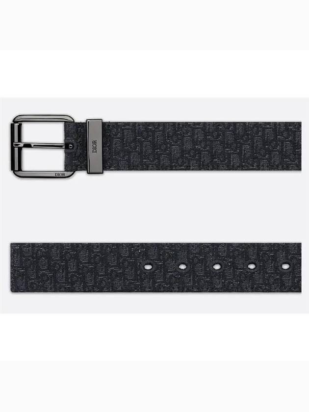 Micro Oblique Jacquard Belt Black - DIOR - BALAAN 4