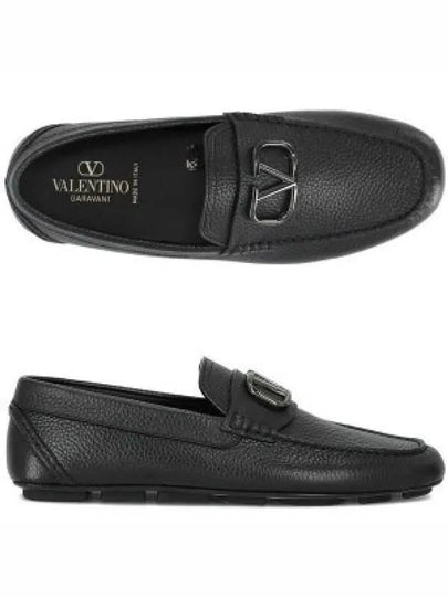 V Logo Driving Shoes Black - VALENTINO - BALAAN 2