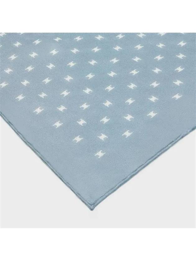 Triomphe Square Silk Twill Scarf Grey Blue - CELINE - BALAAN 3