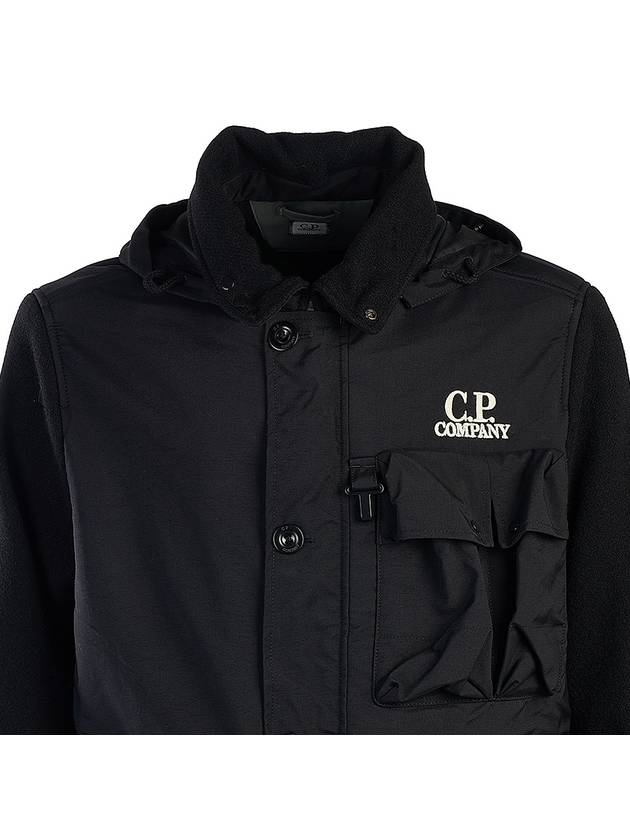 Duffel Mixed Goggle Hooded Jacket Black - CP COMPANY - BALAAN 5