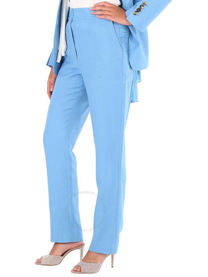 Burberry Ladies Blue Topaz Jersey Sash Detail Tailored Trousers, Brand Size 2 - BURBERRY - BALAAN 2