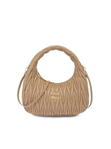 Wander Materasse Nappa Leather Shoulder Bag Sand Beige - MIU MIU - BALAAN 1