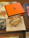 Clic H Bracelet Rose Gold & Marron Glace - HERMES - BALAAN.