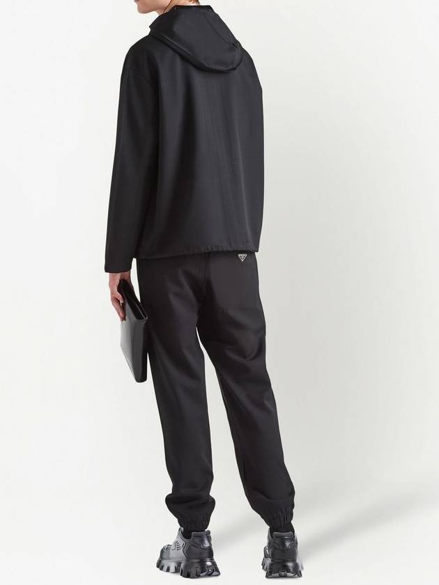 Triangle Logo Wool Straight Pants Black - PRADA - BALAAN 4