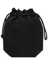 Logo Plaque Drawstring Bucket Bag Black - VIVIENNE WESTWOOD - BALAAN 9