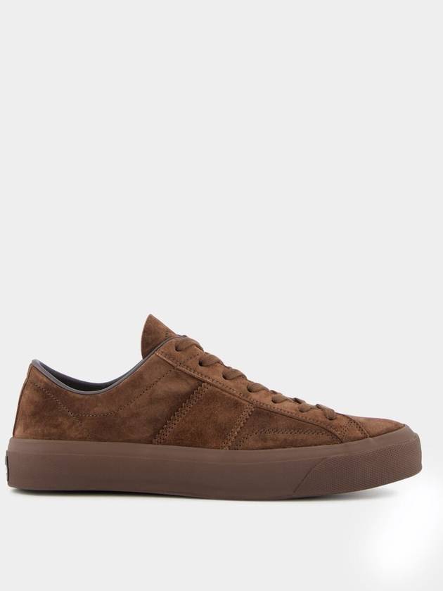 Cambridge Suede Lace-Up Low Top Sneakers Brown - TOM FORD - BALAAN 2