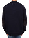 Men's 4 Stitch Elbow Patch Knit Top Navy - MAISON MARGIELA - BALAAN 7