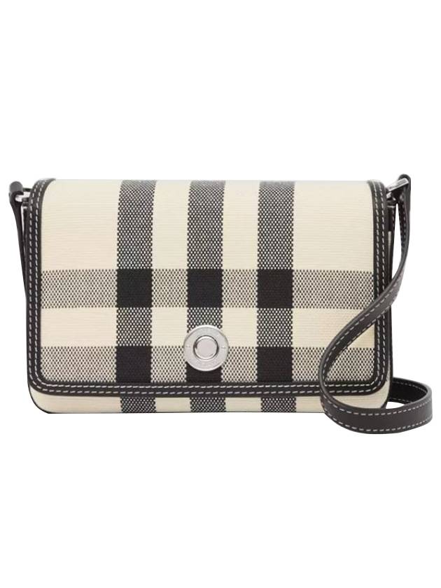 Check Jacquard Penny Cotton Mini Bag Beige - BURBERRY - BALAAN.