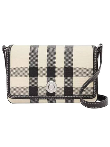 Check Jacquard Penny Cotton Mini Cross Bag Beige - BURBERRY - BALAAN 1