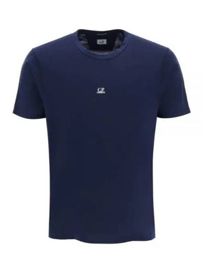 Logo Print Short Sleeve T-Shirt Navy - CP COMPANY - BALAAN 2