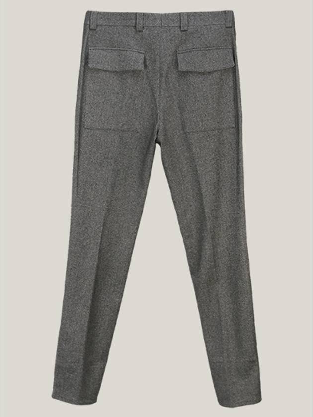 Men's Wool Straight Pants Grey - BRUNELLO CUCINELLI - BALAAN 3