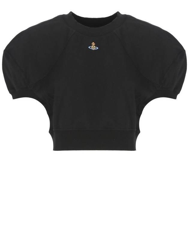 ORB Football Crop Short Sleeve T-Shirt Black - VIVIENNE WESTWOOD - BALAAN 2