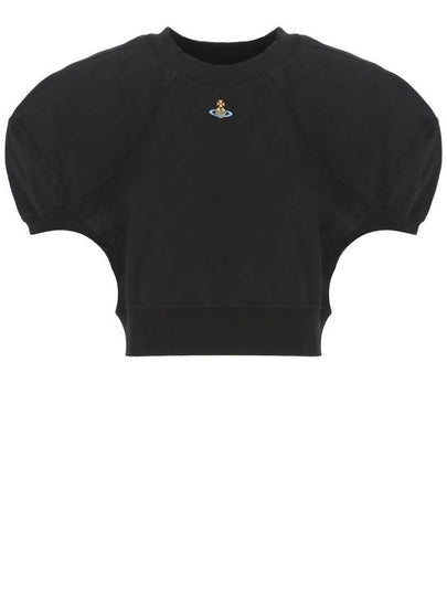 ORB Football Crop Short Sleeve T-Shirt Black - VIVIENNE WESTWOOD - BALAAN 2