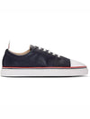 Toe Cap Trainer Low Top Sneakers Navy - THOM BROWNE - BALAAN 3