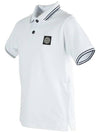 Kids Logo Patch Polo Shirt 761621348 V1001 - STONE ISLAND - BALAAN 3