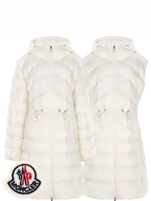 White Alastore Hooded Goose Long Down Jacket 034 1208880 - MONCLER - BALAAN 1