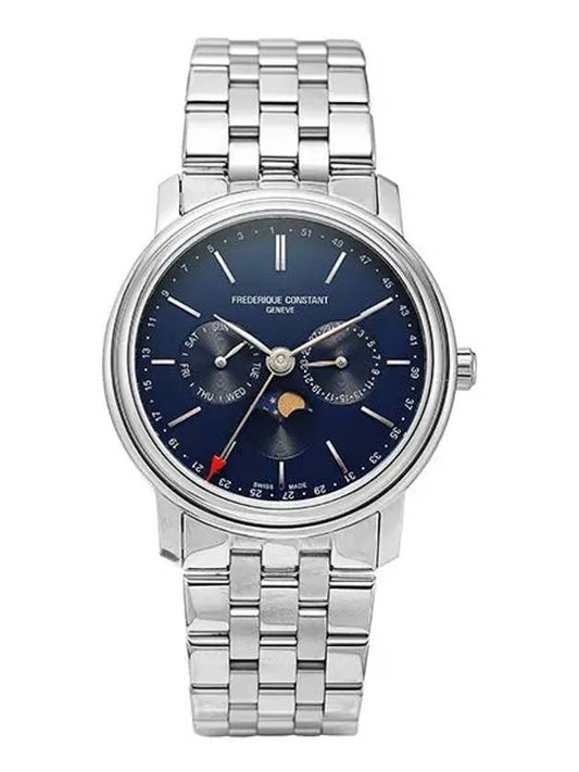 FC 270N4P6B Classic Moon Phase Business Timer Men s Leather Watch - FREDERIQUE CONSTANT - BALAAN 1