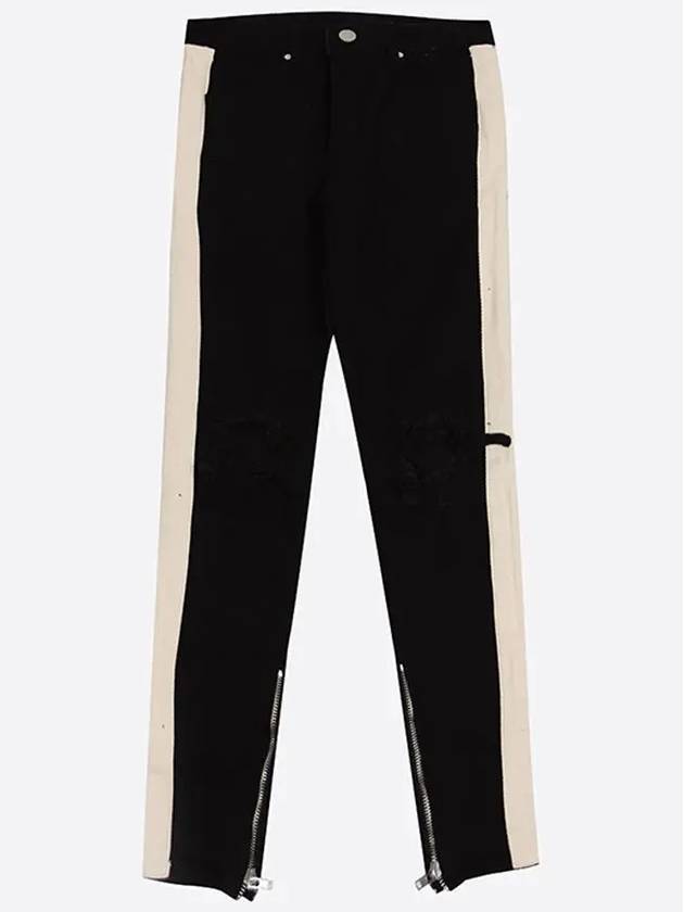 Men's Zipper Casual Black Skinny Jeans AJN178 - IKALOOOK - BALAAN 1