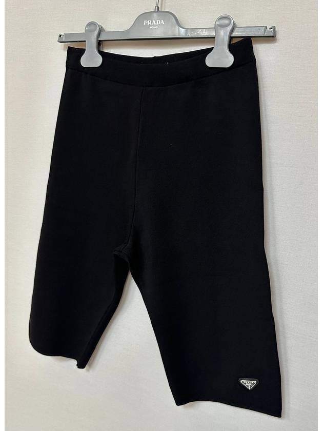 Triangular logo knit biker pants 26 - PRADA - BALAAN 3