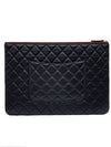 Women s A82552 Lambskin Classic COCO Gold Logo Large Clutch - CHANEL - BALAAN 3