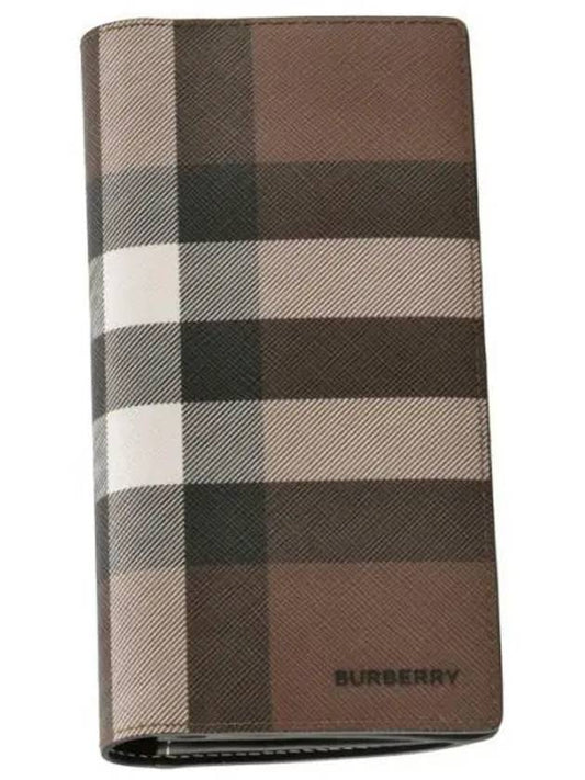 Vintage Check Logo Continental Long Wallet Brown - BURBERRY - BALAAN 2