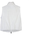 Women's Reversible High Neck Zip-Up Vest White - BRUNELLO CUCINELLI - BALAAN 4