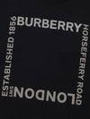 Women's Horseferry Square Print Cotton Short Sleeve T-Shirt Black - BURBERRY - BALAAN 7