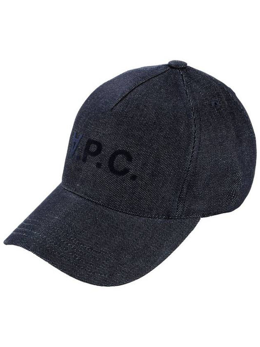 VPC Velvet Logo Denim Ball Cap Blue - A.P.C. - BALAAN 2