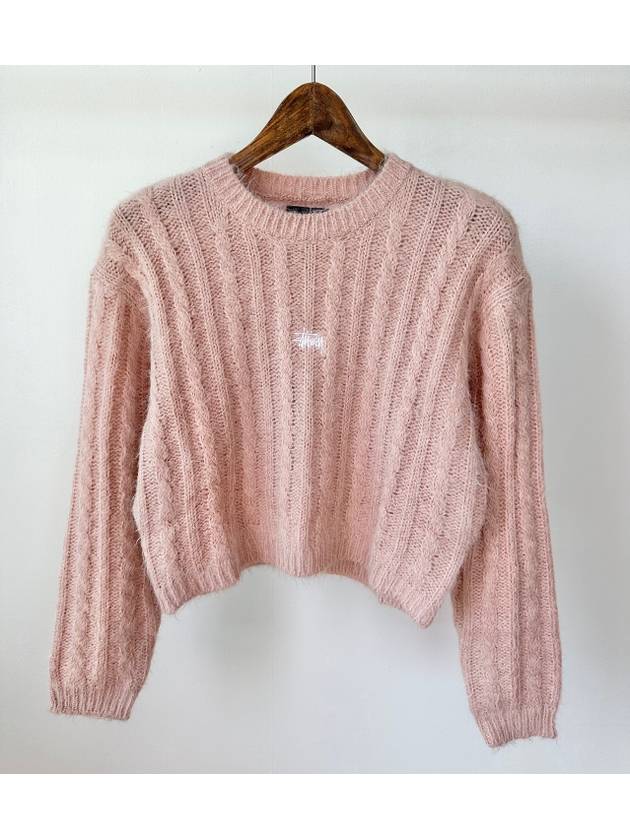 Pearl Cable Knit Top Blossom Pink - STUSSY - BALAAN 2