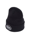 Men's Logo Patch Embroidery Beanie Black 012 - ELWKSTUDIO - BALAAN 1