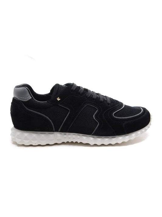 Men's Rockstud Soul Low Top Sneakers Black - VALENTINO - BALAAN 1