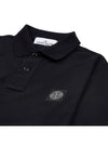 Pique Stretch Cotton Short Sleeve Polo Shirt Black - STONE ISLAND - BALAAN 4