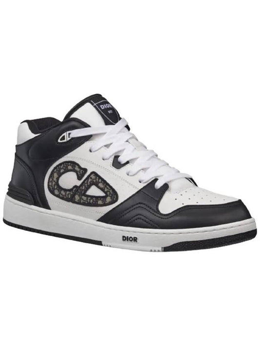 B57 High Top Sneakers Black White - DIOR - BALAAN 2