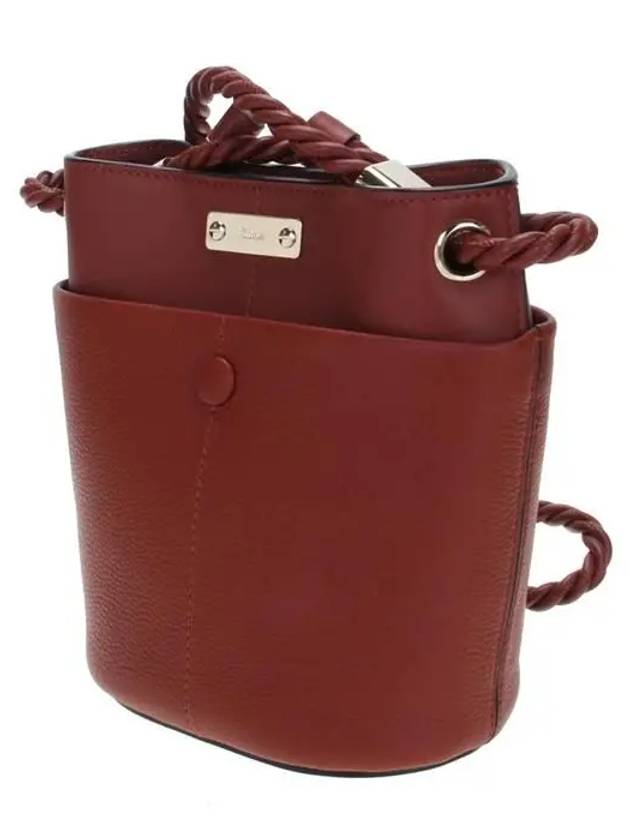 Keys Small Leather Bucket Bag Brown - CHLOE - BALAAN 3