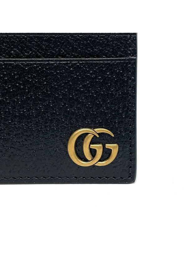 GG Marmont Leather Card Wallet Black - GUCCI - BALAAN 6