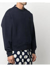 Tone On Tone Big Heart Logo Sweatshirt Navy - AMI - BALAAN 3