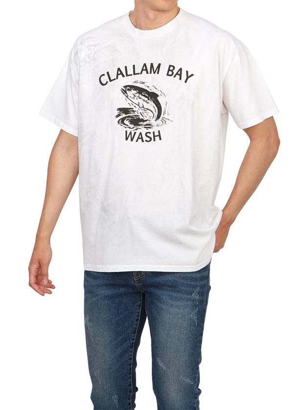 Men s Short Sleeve T Shirt CLAALLAM WHITE DIRTY M - WILD DONKEY - BALAAN 4