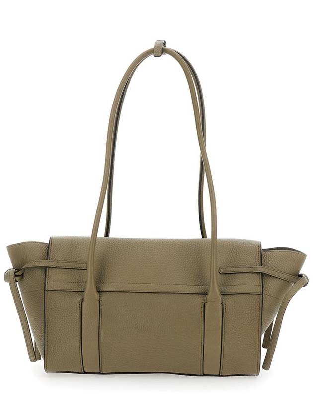 Bayswater Small Tote Bag Linen Green - MULBERRY - BALAAN 3