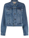 Cropped Denim Jacket Blue - POLO RALPH LAUREN - BALAAN 2