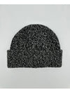 Logo Patch Ribbed Knit Beanie Black - GANNI - BALAAN 3