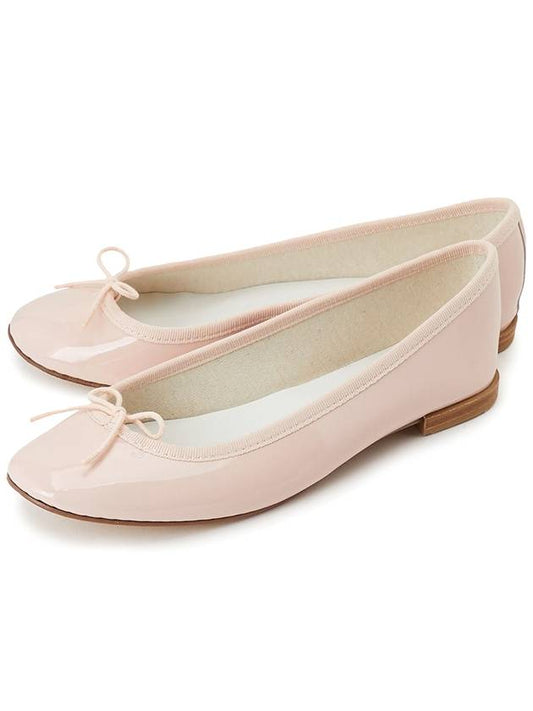 Women's Cendrillon Leather Ballerinas Flat Glossy Pink - REPETTO - BALAAN 2