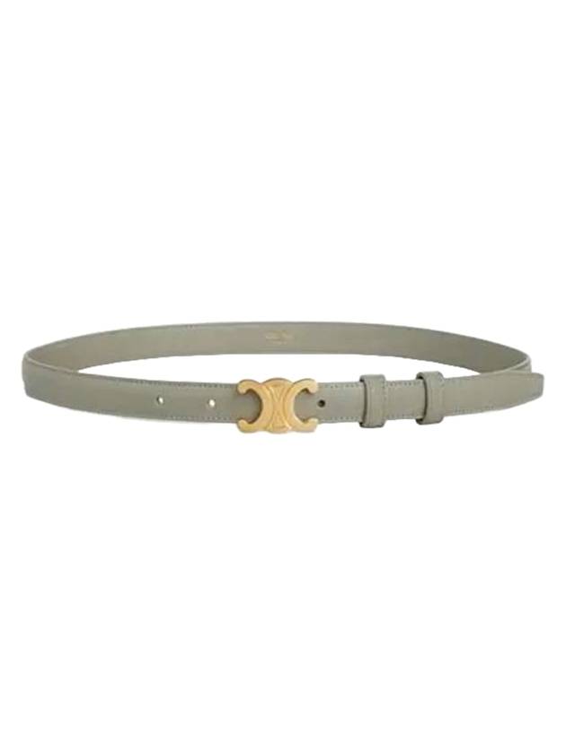 Triomphe Small Taurillon Leather Belt Green Clay - CELINE - BALAAN 1