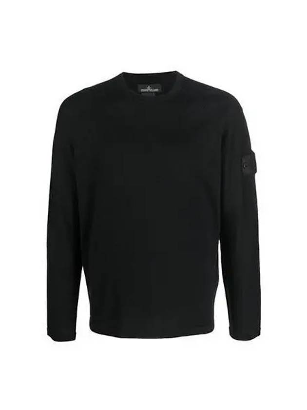 Shadow arm patch detail sweatshirt black blue 77195061S - STONE ISLAND - BALAAN 1