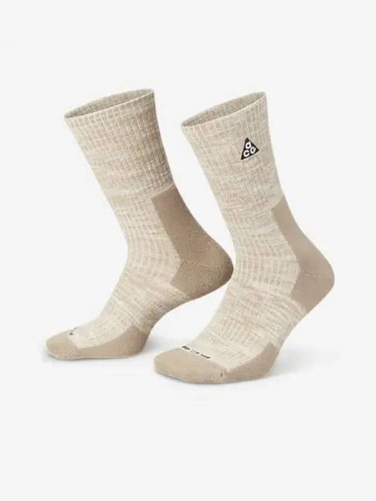 ACG Everyday Cushion Crew Socks 1 Pair Light Bone Bolt Khaki Black FB3341 072 700196 - NIKE - BALAAN 1