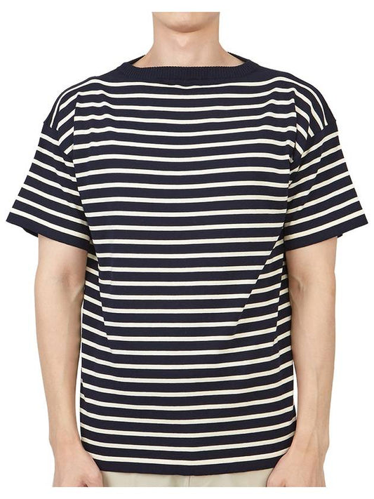 Boatman striped short sleeve knit top navy - ANDERSEN-ANDERSEN - BALAAN 1