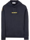 Logo Drawstring Hoodie Navy - STONE ISLAND - BALAAN 2